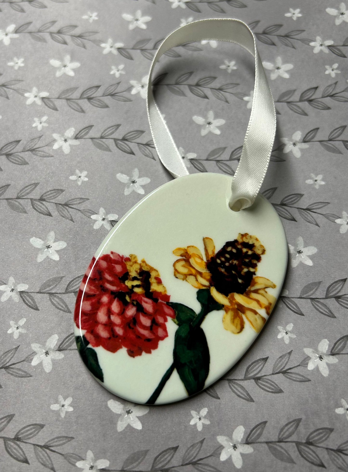 Zinnias Ornament