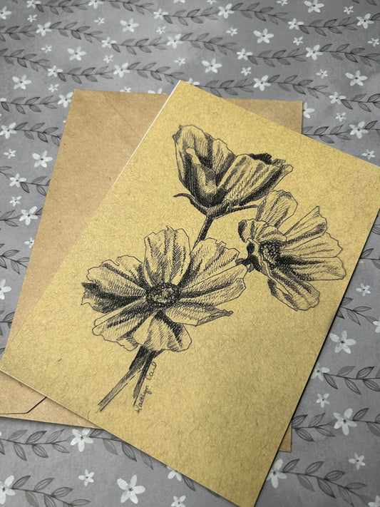 Cosmos Greeting Card