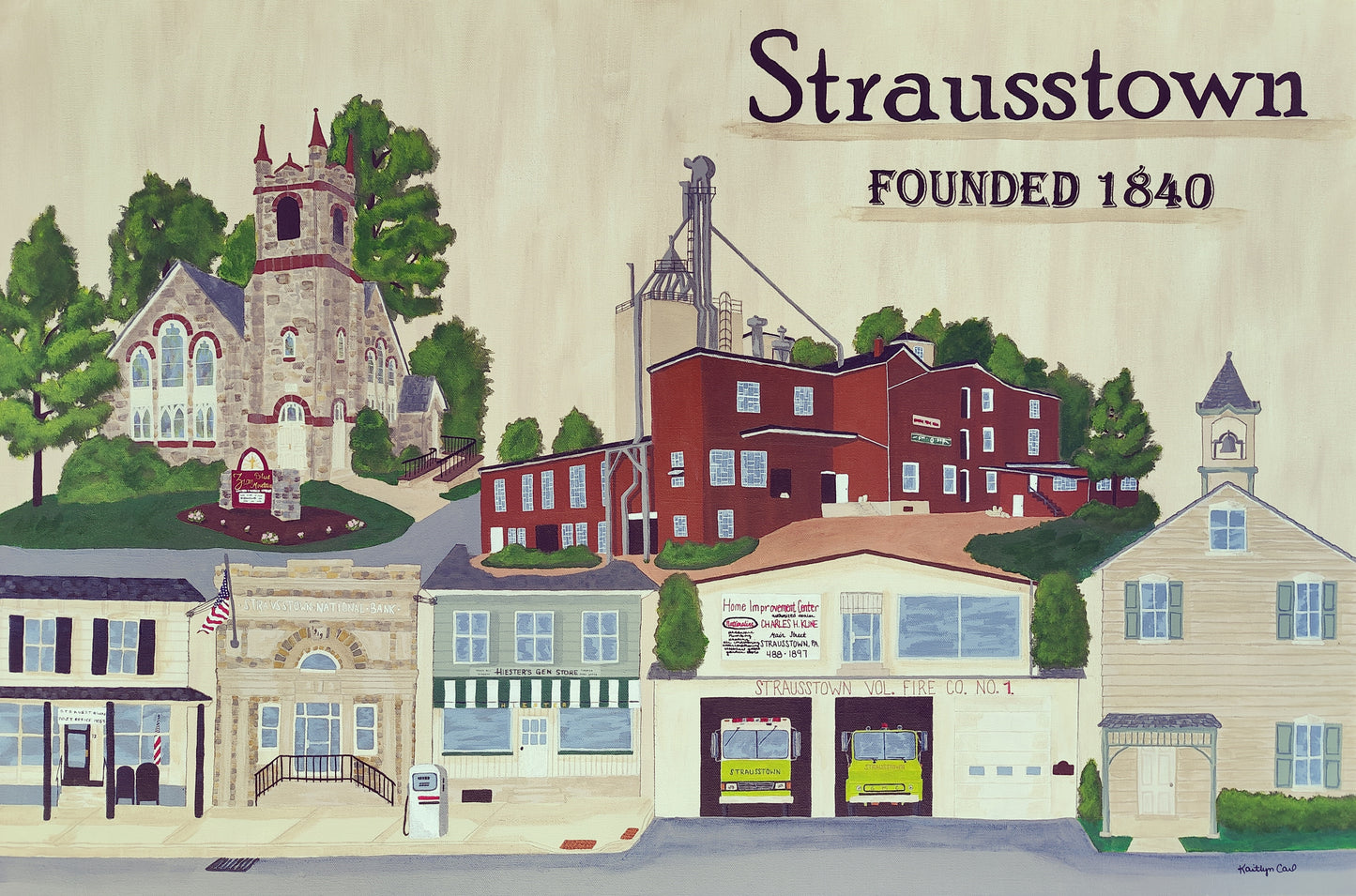 "Strausstown" Fine Art Print