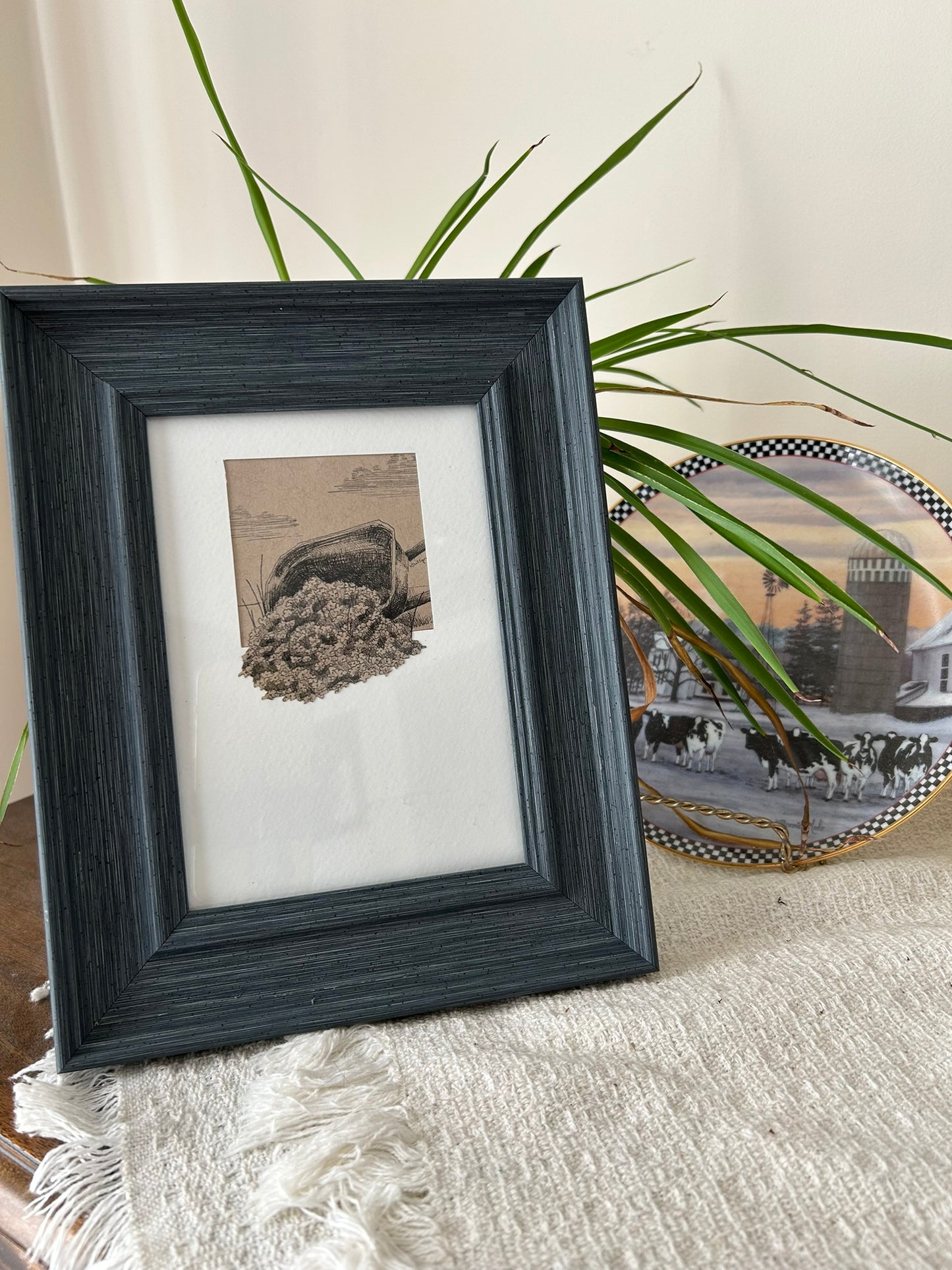 Wheelbarrow Runs Over Mini Pen Drawing