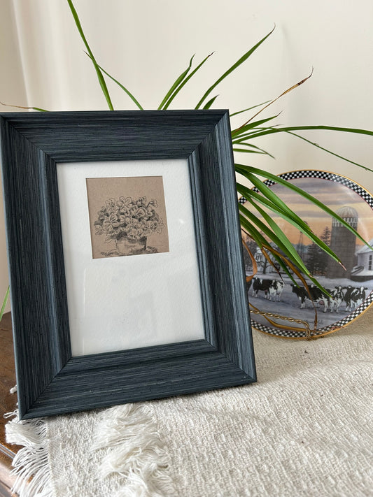 Violets Mini Pen Drawing