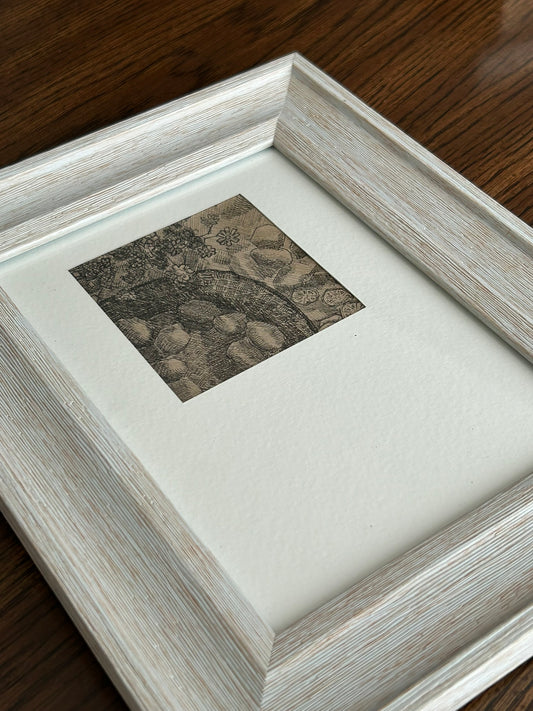 Basket Full of Lemons Mini Pen Drawing