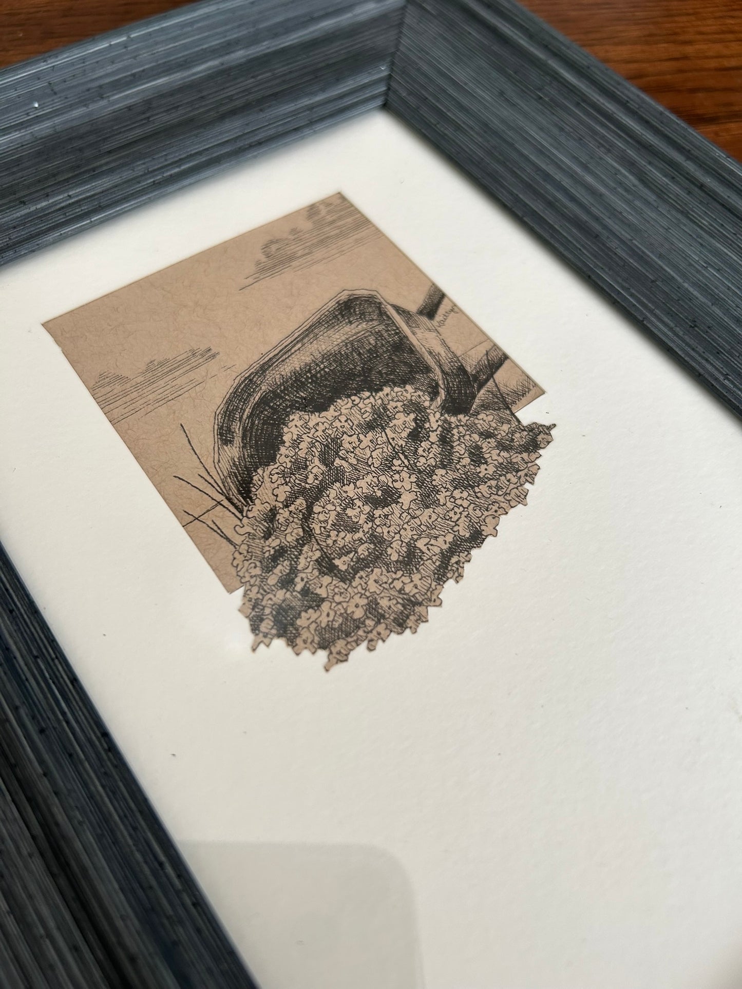 Wheelbarrow Runs Over Mini Pen Drawing