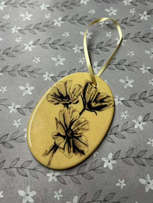 Cosmos Pen Drawing Ornament