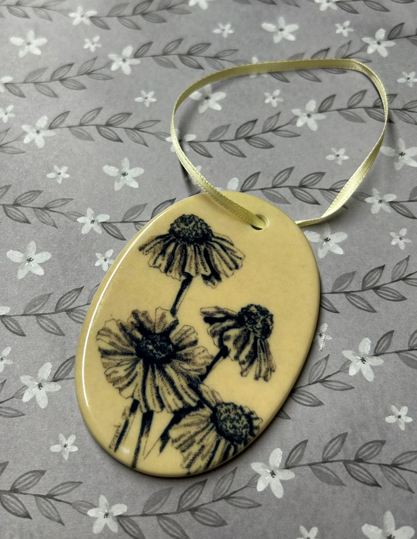 Helenium Pen Drawing Ornament