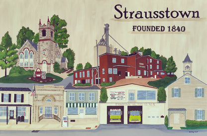 "Strausstown" Print