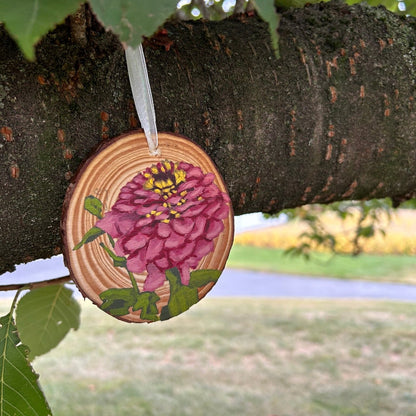 Large Zinna Christmas Ornament