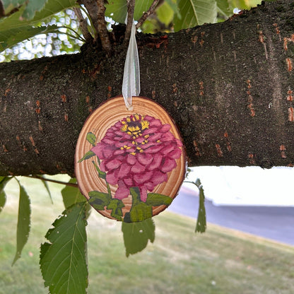 Large Zinna Christmas Ornament