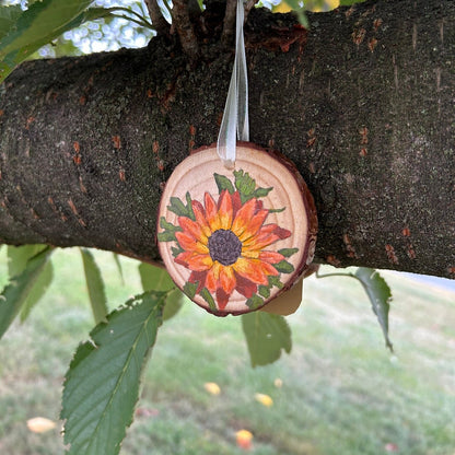 Small African Daisy Christmas Ornament