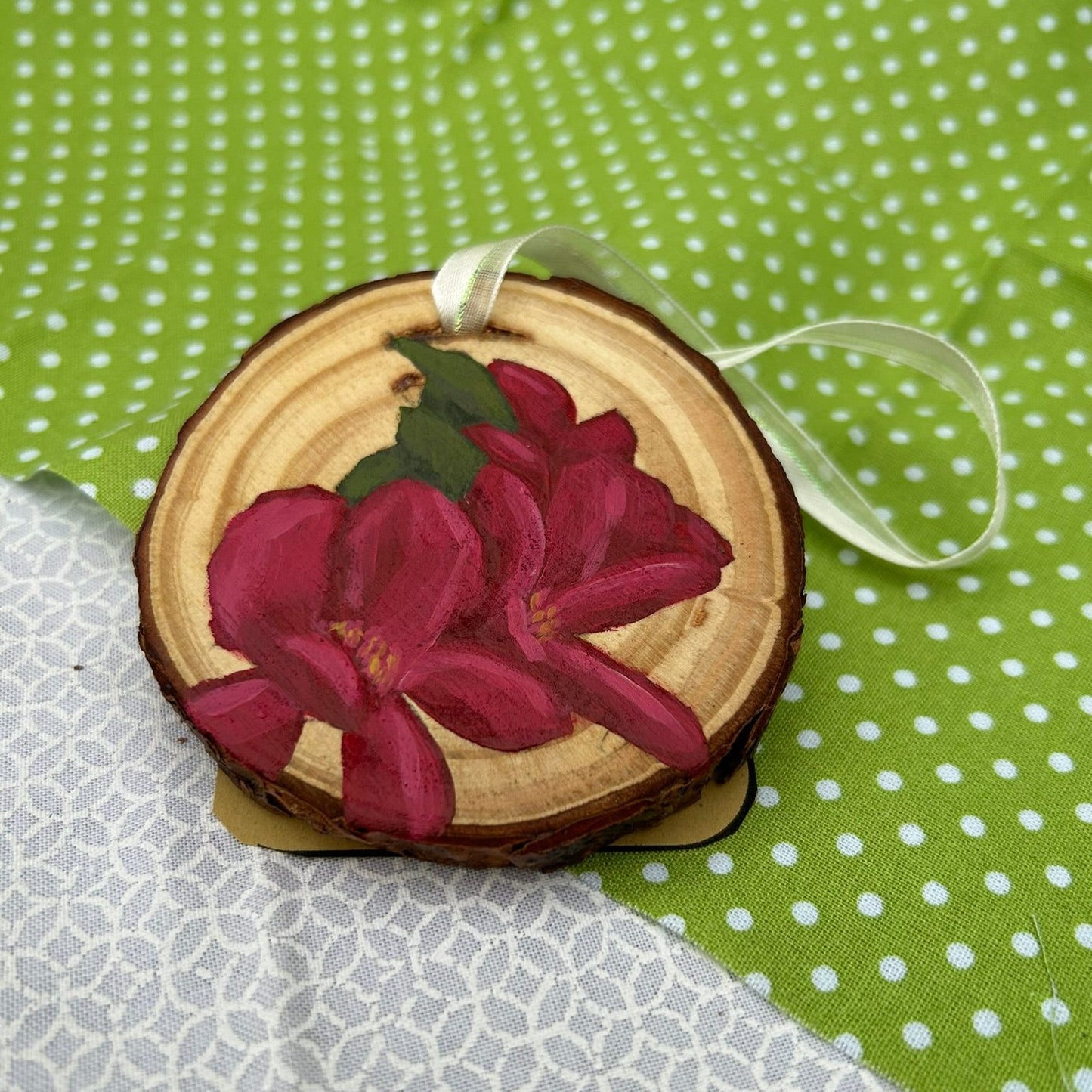 Small Geranium Christmas Ornament