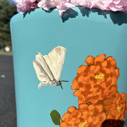 Marigold Hand Painted Flower Pot