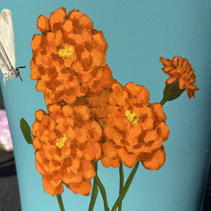 Marigold Hand Painted Flower Pot