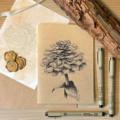 Zinnia Greeting Card